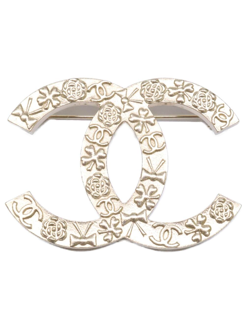 Chanel Cc Logo Brooch Metal #351516C10B